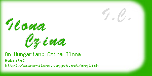 ilona czina business card